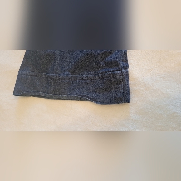 Elle Wide Leg Low Rise Dark Blue Denim Jeans Size 8 - Picture 9 of 13